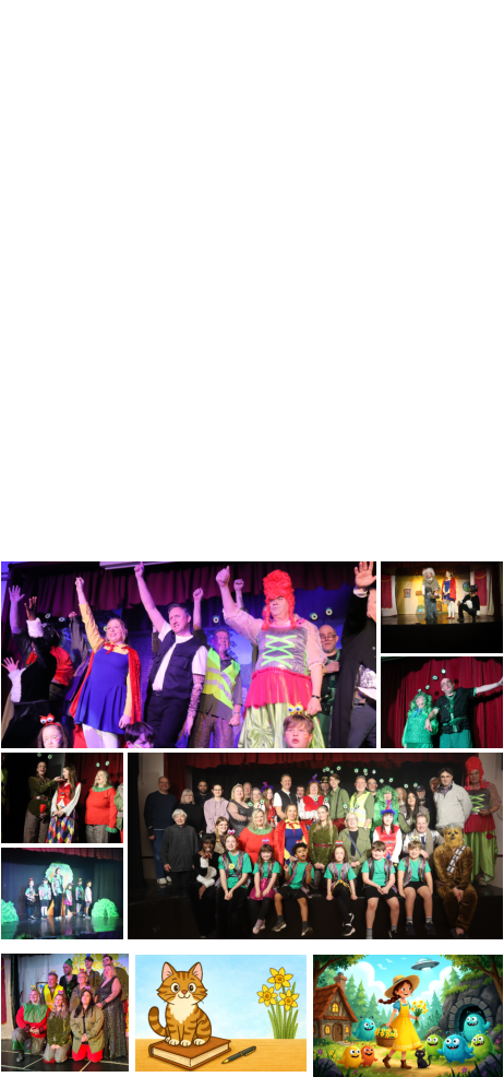 Snow White and the Seven Goggle-Eyed Monsters gave the classic fairy tale a gloriously daft twist – exactly the kind of inventive fun that has characterised Barkway pantos for more than three decades.  Audiences were introduced to the kind-hearted Daffodil, her loyal cat Pickles, a whole collection of goggle-eyed monsters, and Baron Von Vain, a baddie from outer space who was booed with great enthusiasm, and, of course, his mother, Dame Dotty! Packed with music, laughter and plenty of audience participation, the show delighted young and old alike. Judging by the feedback, many felt it may have been the best Barkway panto yet. The pantomime played to full houses and, as always, raised vital funds for Barkway Village Hall, a registered charity at the heart of the community.